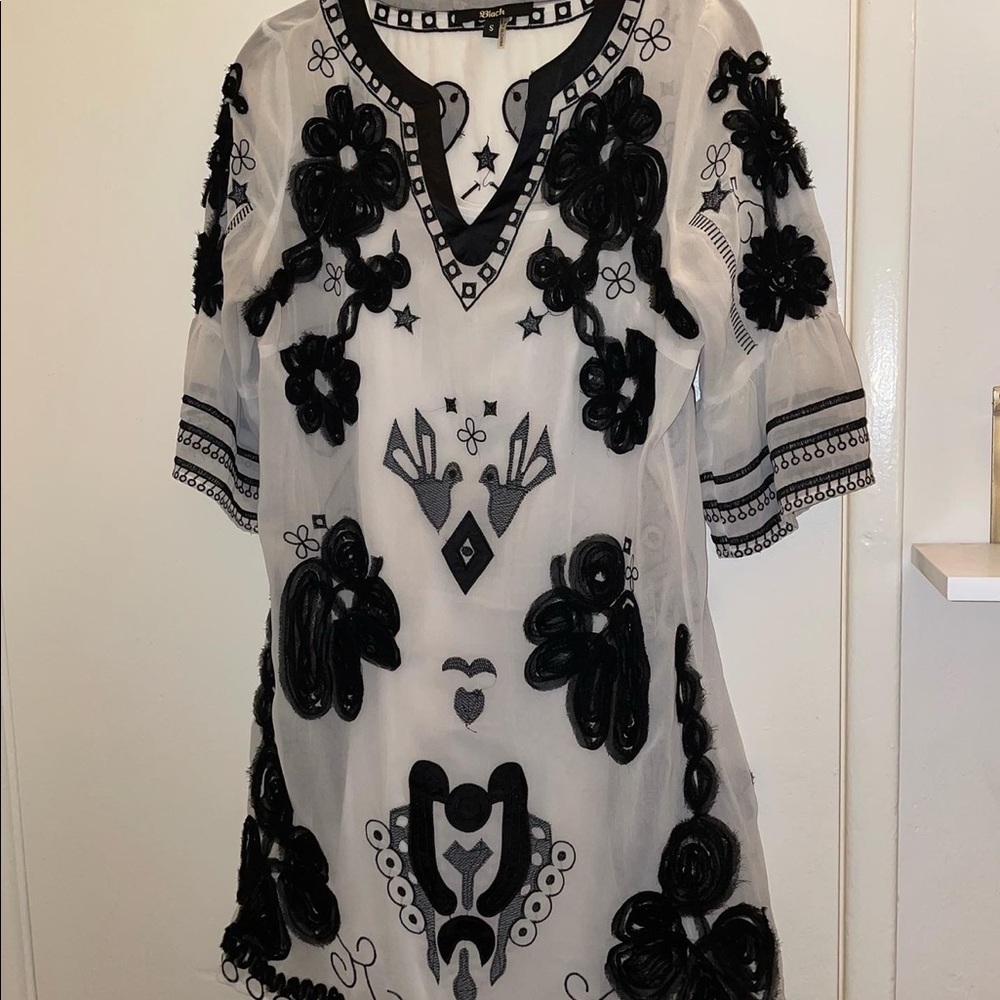 black & white textured dress
